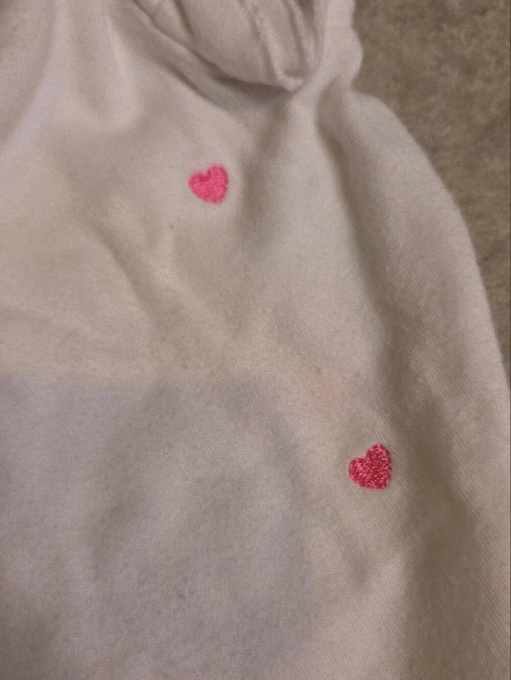 Carter's White Baby One-Piece Bodysuit with Pink Heart Accents